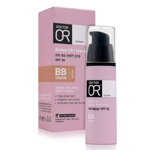 דוקטור עור ⁦Renew OR BB CREAM⁩ קרם לחות עם גוון ⁦MEDIUM⁩ בתכולת ⁧30 מ״ל⁩