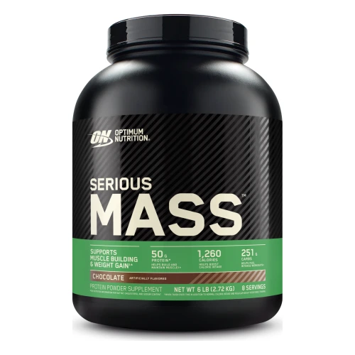 גיינר סיריוס מאס בטעם שוקולד ⁧2.72 ק״ג⁩ - מבית ⁦Optimum Nutrition⁩