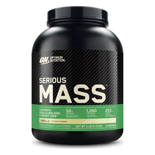 גיינר סיריוס מאס בטעם וניל ⁧2.72 ק״ג⁩ - מבית ⁦Optimum Nutrition⁩