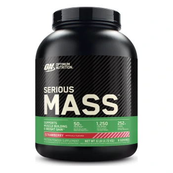 גיינר סיריוס מאס בטעם תות ⁧2.72 ק״ג⁩ - מבית ⁦Optimum Nutrition⁩