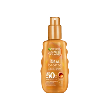 גרנייה תחליב הגנה במשאבה אידיאל ברונז ⁦SPF50 150⁩ מ״ל