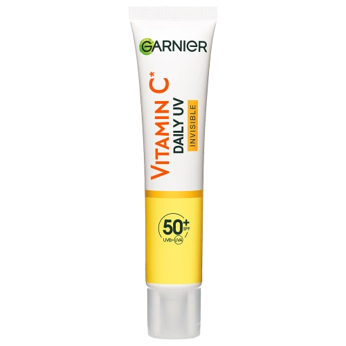גרנייה תחליב הגנה לפנים ויטמין ⁦C⁩ אינביזיבל ⁦SPF50+ 40⁩ מ״ל