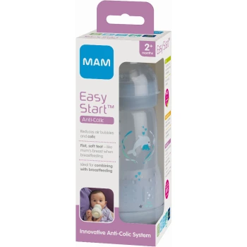 מאמ בקבוק אנטי קוליק אפור מגיל 2 חודשים 260 מ״ל