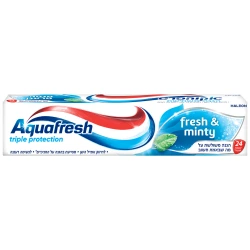 אקווה פרש משחת שיניים מנטה מרענן - מבית Aquafresh בנפח 100 מ״ל