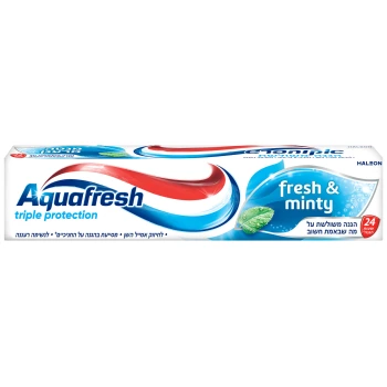 אקווה פרש משחת שיניים מנטה מרענן - מבית Aquafresh בנפח 100 מ״ל