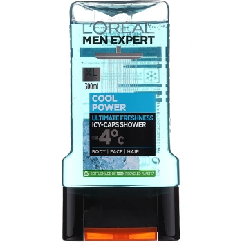 לוריאל מן אקספרט Icy-Caps ג'ל רחצה קר לגבר מבית L'OREAL בנפח 300 מ