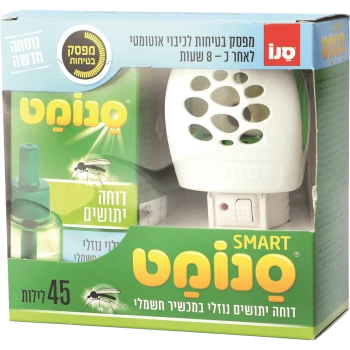 סנומט סמארט דוחה יתושים בעזרת מכשיר חשמלי עם מפסק בטיחות לכיבוי אוטומטי + 1 מילוי