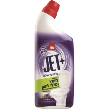 סנו ג'ט ג'ל לניקוי אסלות בתוספת חומץ ומלח לימון בניחוח לבנדר - 750 מ"ל