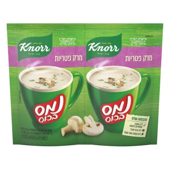 קנור נמס בכוס מרק פטריות זוג 43 גרם