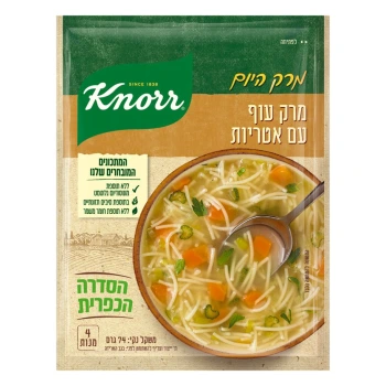 קנור מרק היום עוף עם אטריות 74 גרם