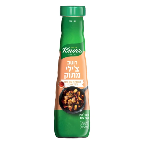קנור רוטב צילי מתוק מופחת סוכר 340 גרם