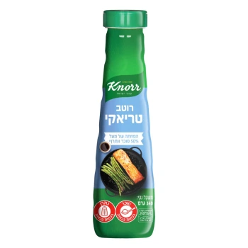 קנור רוטב טריאקי מופחת סוכר ונתרן 340 גרם